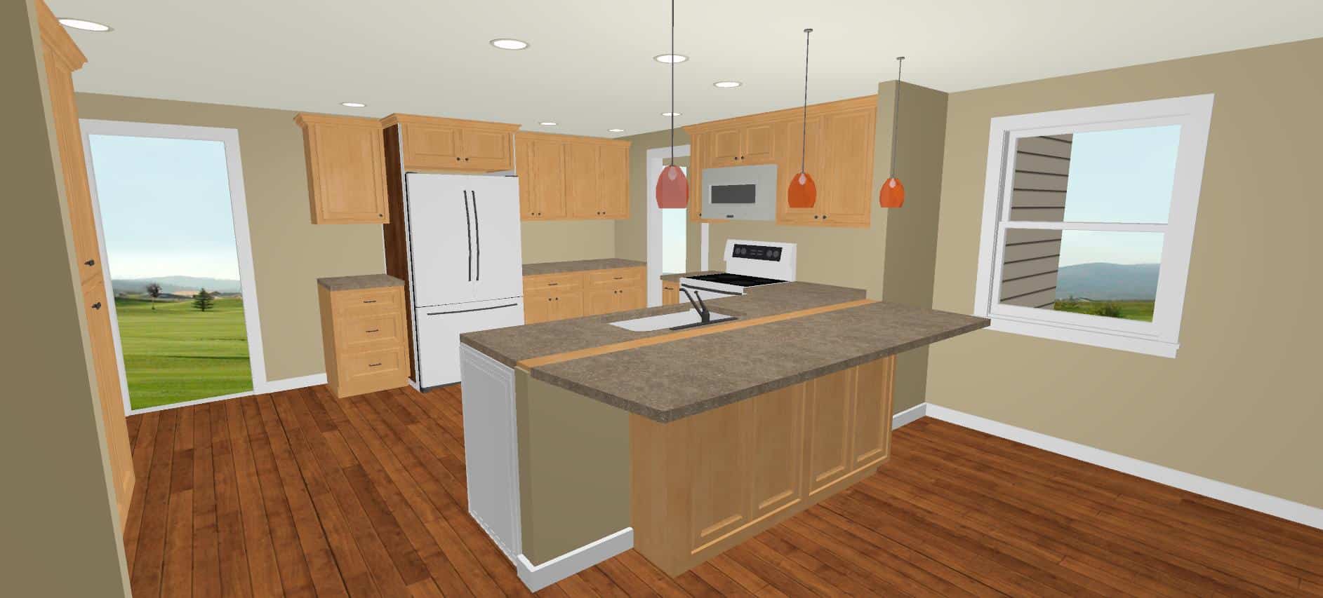 kitchen remodel render